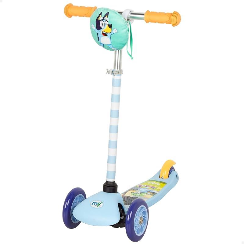 Diversión segura y colorida con el patinete Bluey infantil de 3 ruedas
